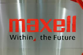 Maxell signboard and logo